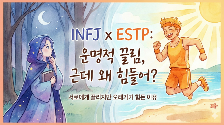  INFJ x ESTP, 왜 서로에게 끌리지만 오래가기 힘들까?