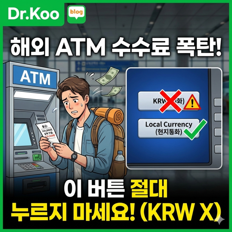  해외 ATM 수수료 폭탄! "10만원 뽑았는데 12만원 증발?" (DCC 차단 꿀팁)