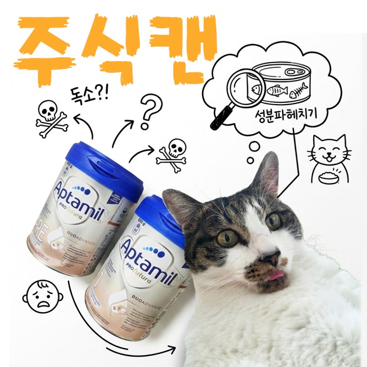  압타밀 독소 보고 놀란가슴 고양이 습식캔 성분 다시보기
