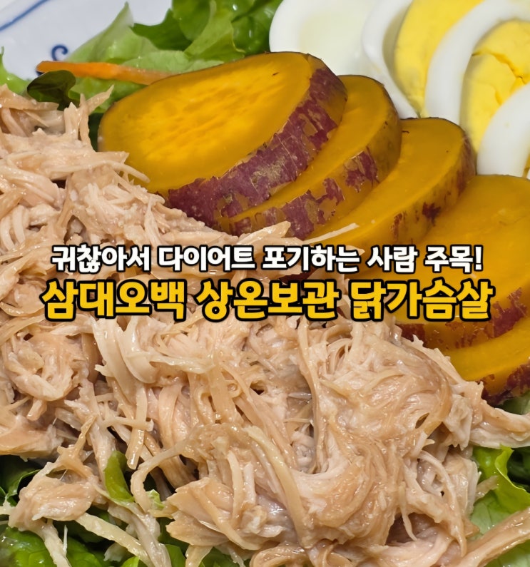  조리 없이 바로 먹는 실온보관 촉촉한 닭가슴살! 삼대오백 상온보관 닭가슴살 다이어트 식단