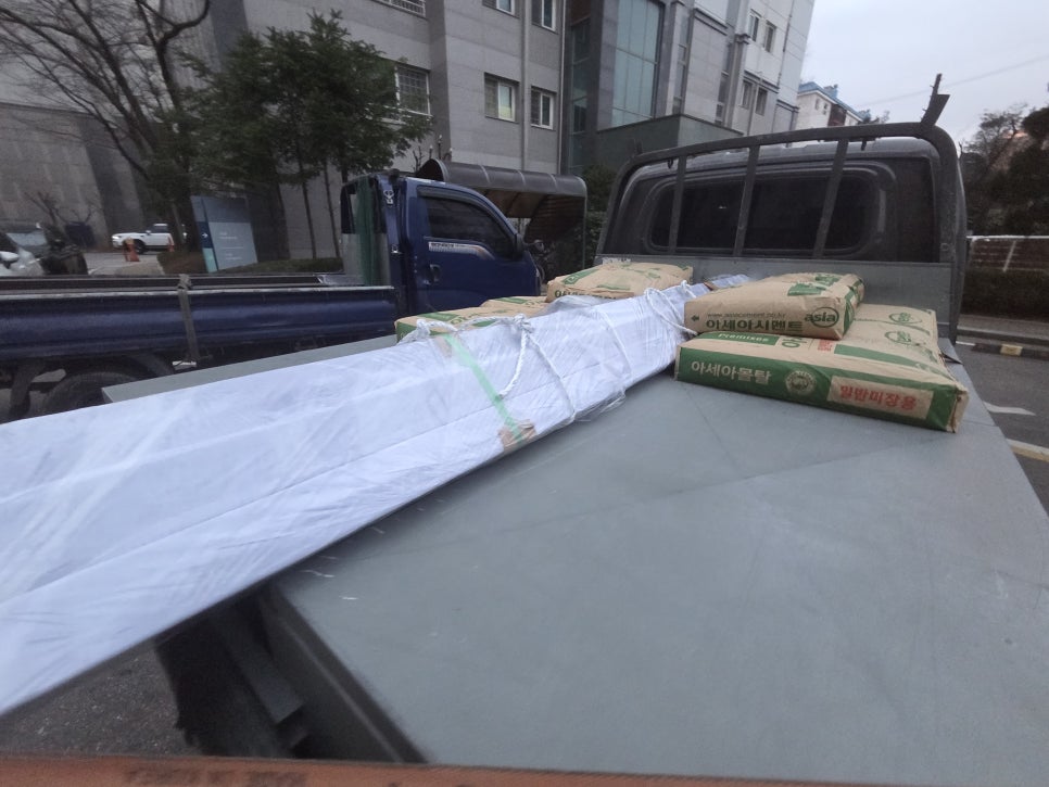 평택 휀스 합성목재 가림막 펜스 매립타입 설치 완료