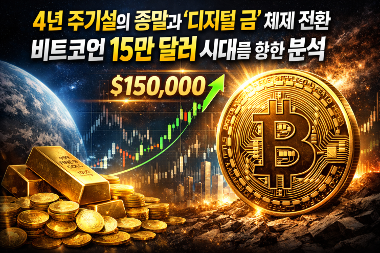  4년 주기설의 종말과 '디지털 금' 체제 전환: 비트코인 15만 달러 시대를 향한 분석
