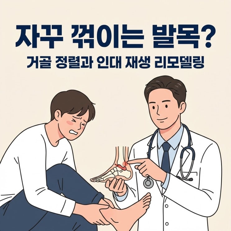  삐끗한 뒤 자꾸 꺾이는 발목: 거골 정렬 리셋과 인대 조직 재생 리모델링