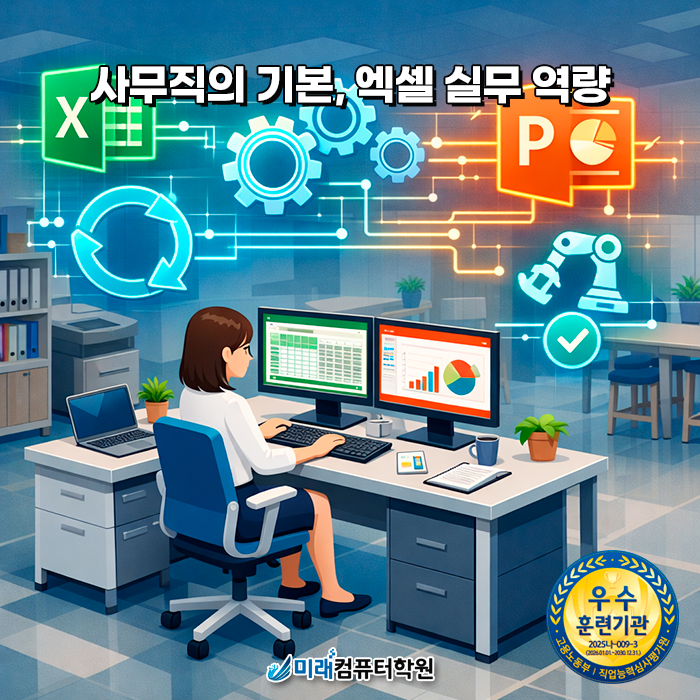  부산국비지원취업 | 엑셀 실무부터 컴퓨터활용능력 2급까지 사무직 취업 필수 과정