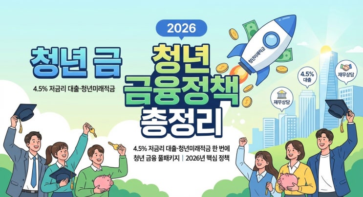  청년이면 꼭 봐야 할 금융정책 총정리｜4.5% 저금리 대출·청년미래적금 한 번에