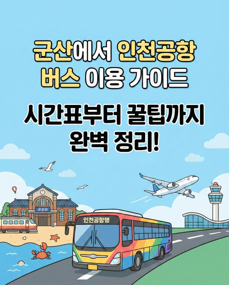 군산에서 인천공항 버스 예매 및 리무진 시간표 조회 방법 ktx 대체교통 수단은?