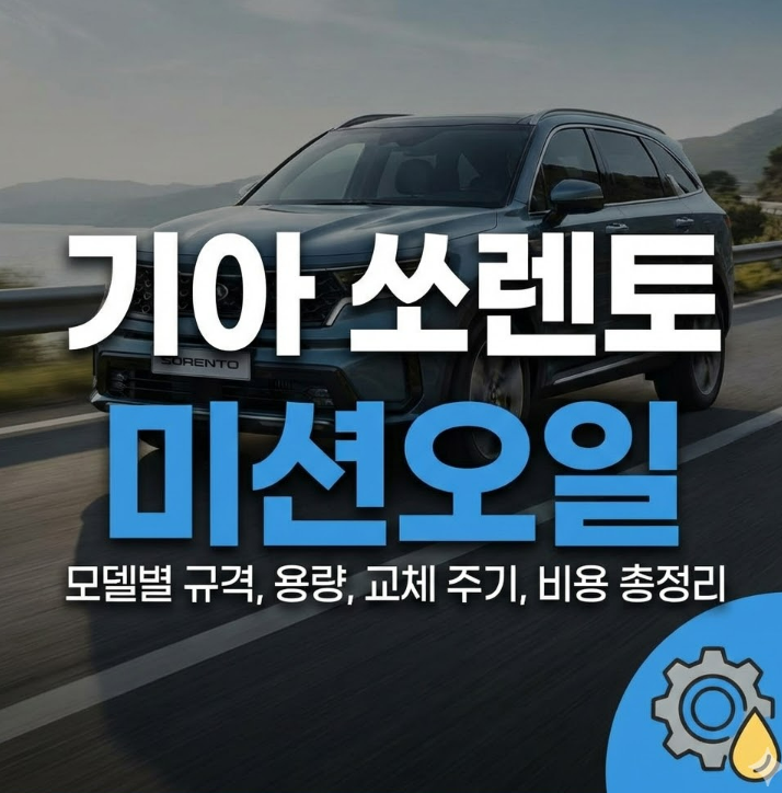쏘렌토 미션오일 교체주기 비용 용량 총정리