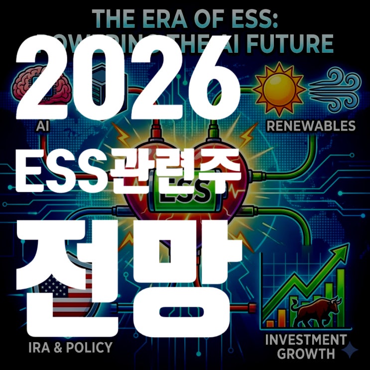  2026년 ESS 관련주 전망: AI 데이터센터 전력난과 급등 이유 완벽 분석