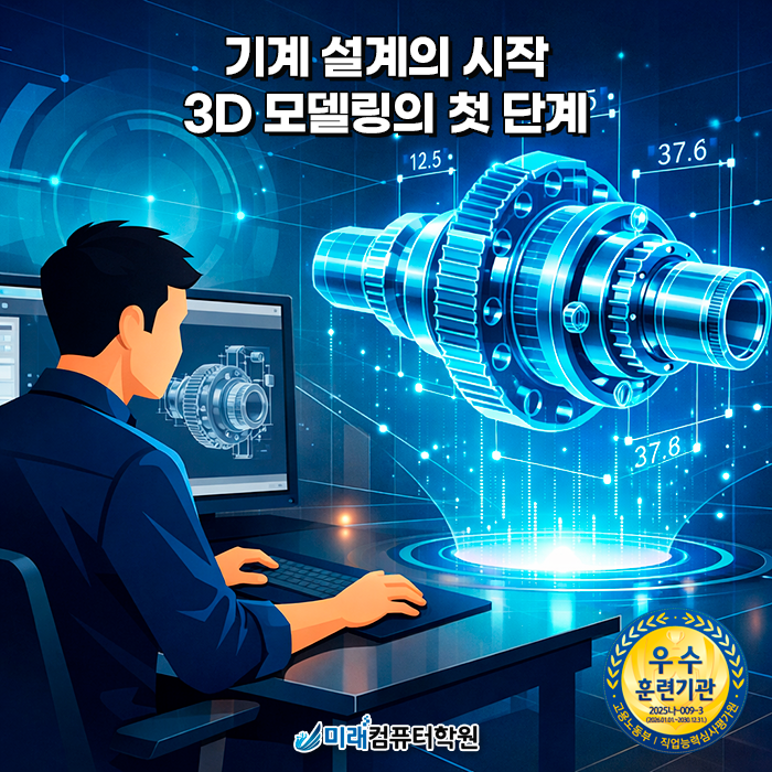  부산국비지원 CATIA 3D모델링｜기계설계·캐드원 취업까지 실무로 완성하는 과정