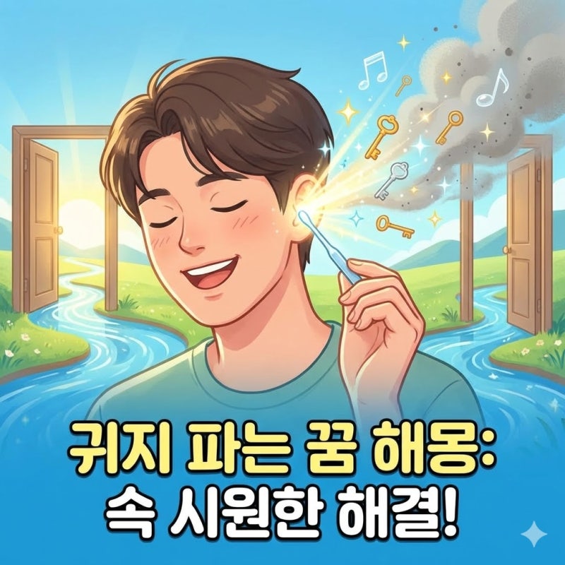 [꿈해몽] 귀지 파는 꿈 | 묵은 체증이 싹 내려가는 시원한 길몽! 성공과 해결의 신호탄