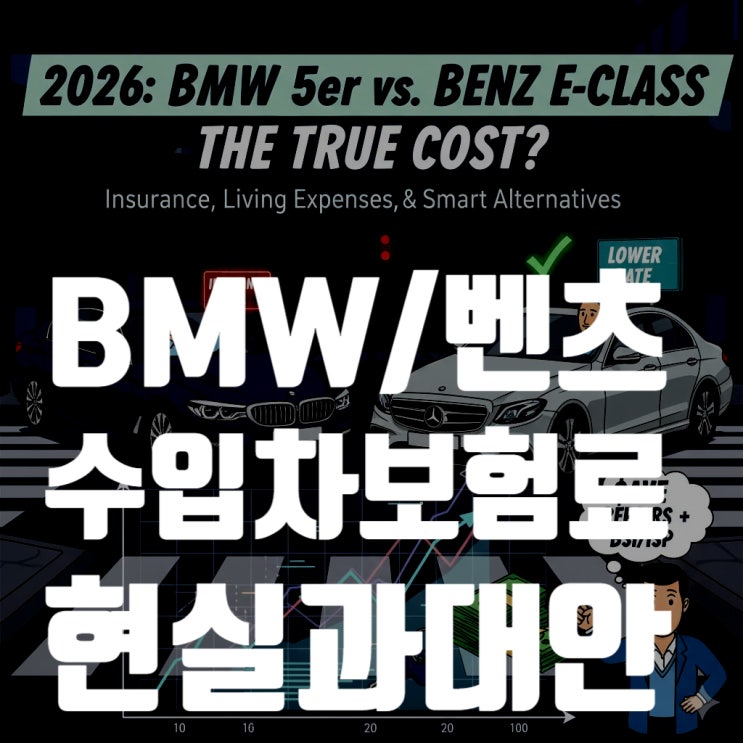  BMW 5시리즈/벤츠 E클래스, 수입차 보험료 현실과 현명한 대안