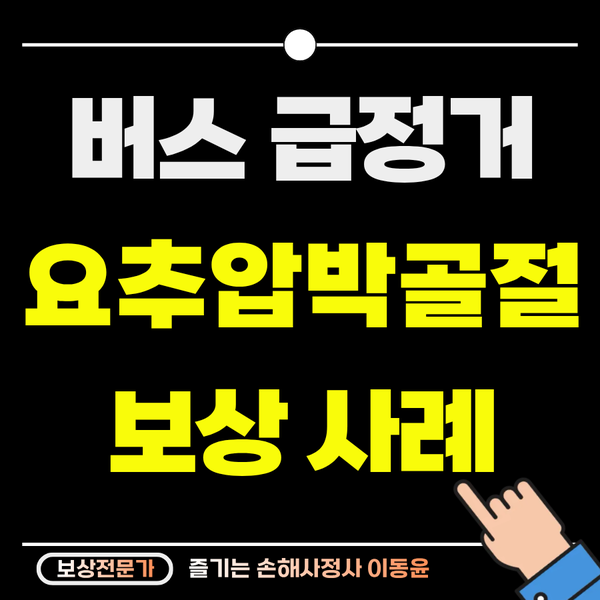  버스 급정거로 요추 압박골절 보상 사례