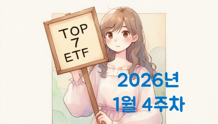  개인이 가장 많이 산 국내 ETF TOP 7 + 주간 수익률 TOP 7 | 2026년 1월 4주차