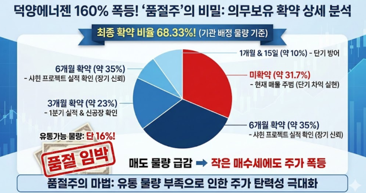  덕양에너젠 상장 첫날 160% 폭등과 급락, 우리가 몰랐던 '확약'의 진실
