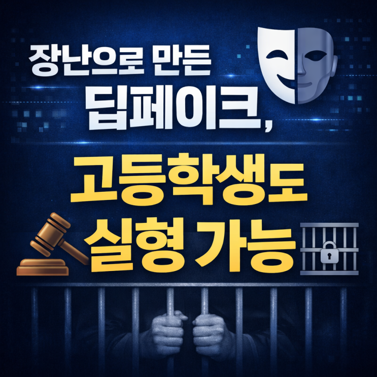  장난으로 만든 딥페이크 지인능욕, 고등학생도 실형 살 수 있습니다 강북구 성범죄 전문 변호사 조언