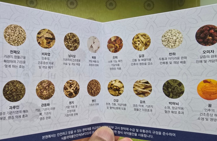  성인 기침약 천패비파고 비대면 처방 한의원