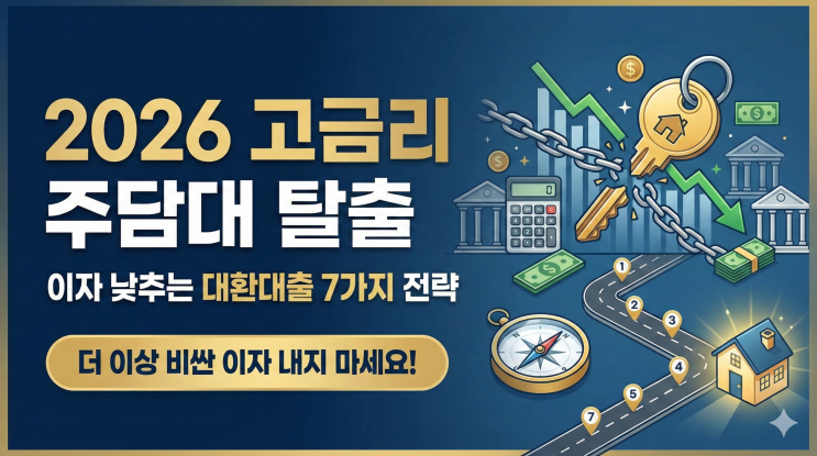  주택담보대출 갈아타기 완전정복, 2026년 고금리 시대 내 이자를 낮추는 대환대출 실전 전략 7가지