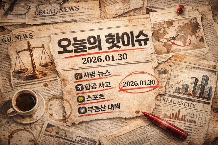  2026년 1월 30일, 오늘 꼭 알아야 할 뉴스 정리 