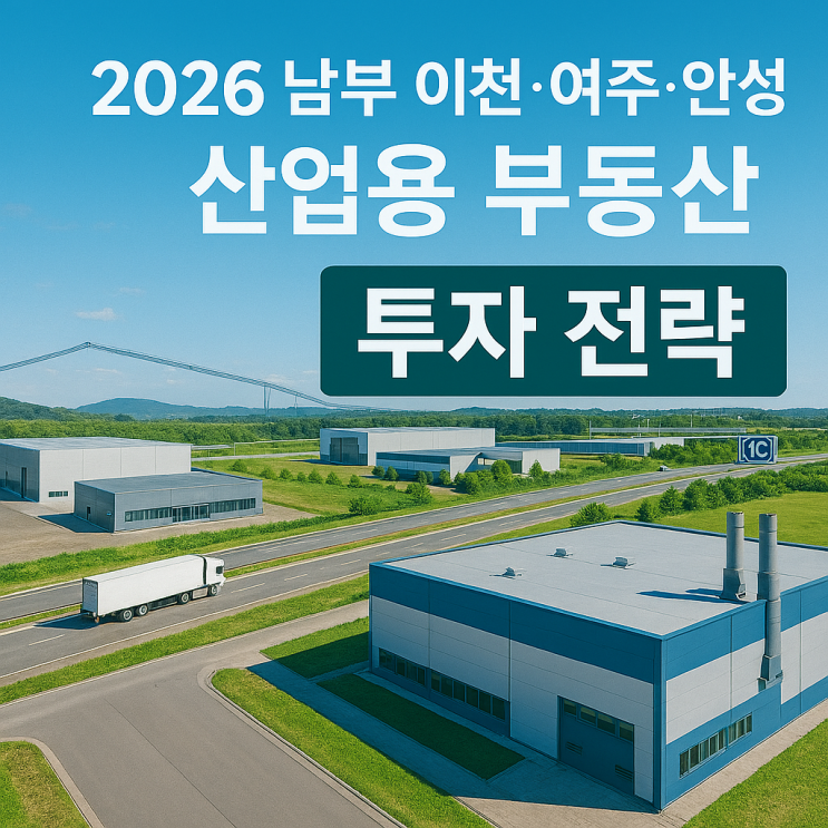  2026년 수도권 남부 산업용 부동산 투자 전략, 이천·여주·안성 공장·창고 집중 분석