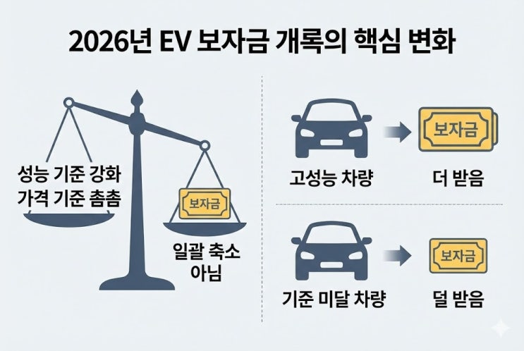  2026 전기차 구매보조금 "금액 줄었다고?" LFP 차등지급 기준 확인했더니 충격
