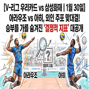 [V-리그 우리카드 vs 삼성화재 | 1월 30일] 아라우조 vs 아히, 외인 주포 맞대결! 승부를 가를 숨....