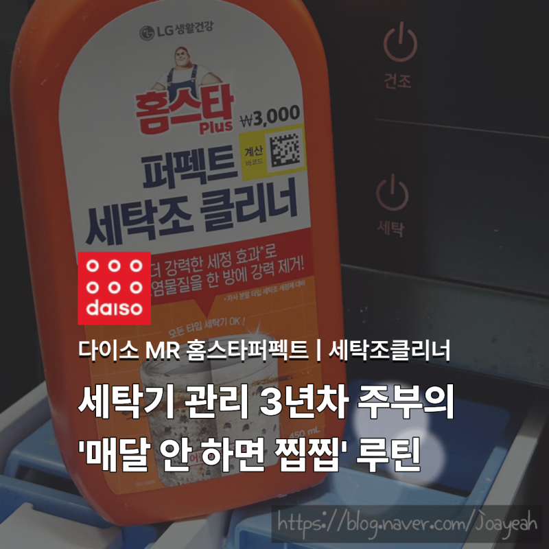 다이소세탁조클리너, 세탁기 관리 3년 차 주부의 '매달 안 하면 찝찝' 루틴