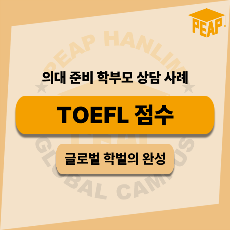  TOEFL 3년째 안나와요 I 의대 준비 고민 상담 사례