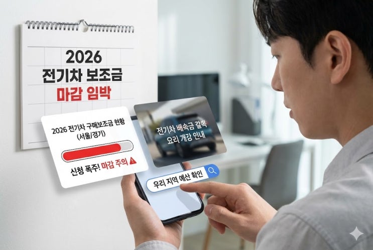  2026 전기차 구매보조금 우리 동네 예산 소진? 지역별 잔액 3분 조회했더니