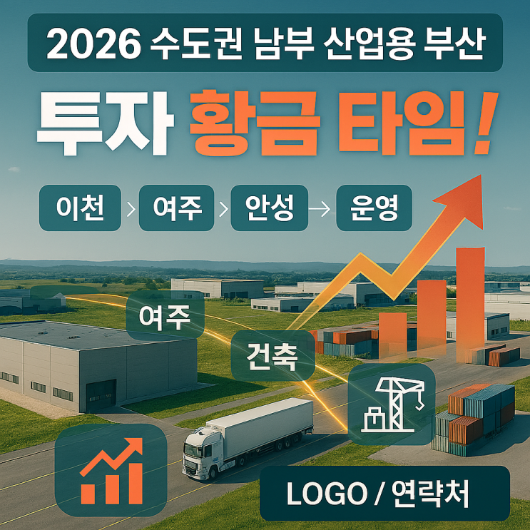   수도권 남부 산업용 부동산, 이천·여주·안성 투자 전략 완벽 가이드 – 2026 전망