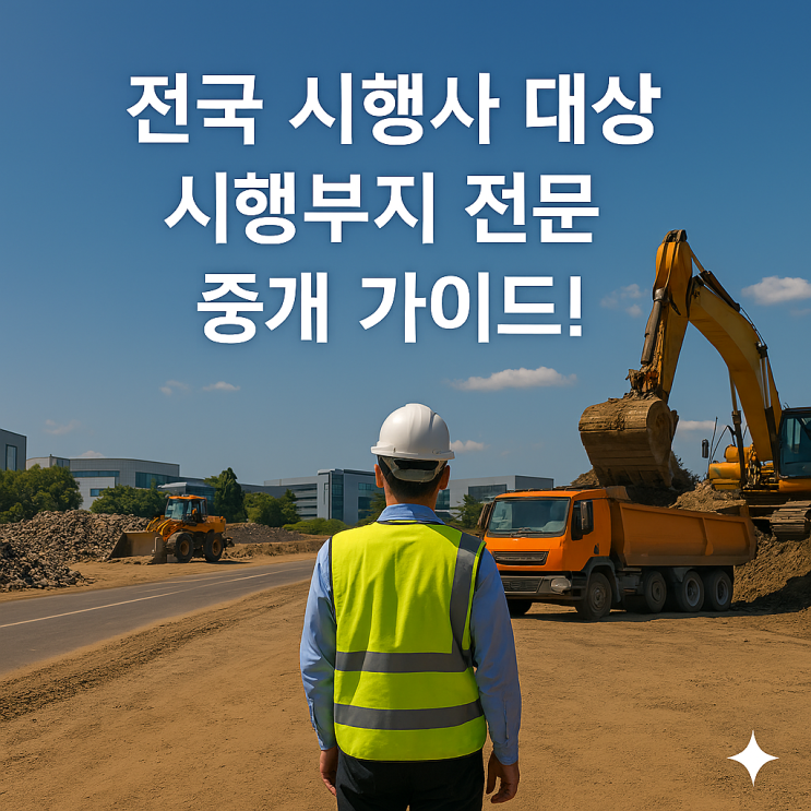  전국 시행사 대상 시행부지 전문 중개 가이드!사업이 되는 땅, 시행사는 ‘부지 선택’에서 승부가 납니다