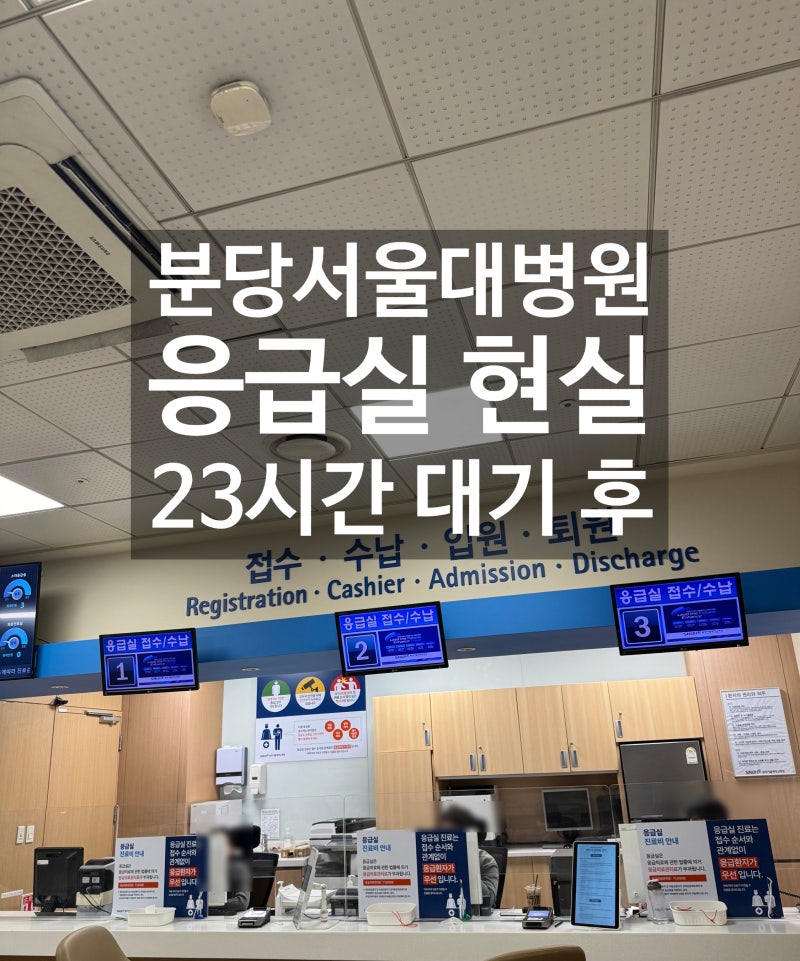 분당서울대병원 응급실 실제 후기 | 대기시간, 비용, 현실