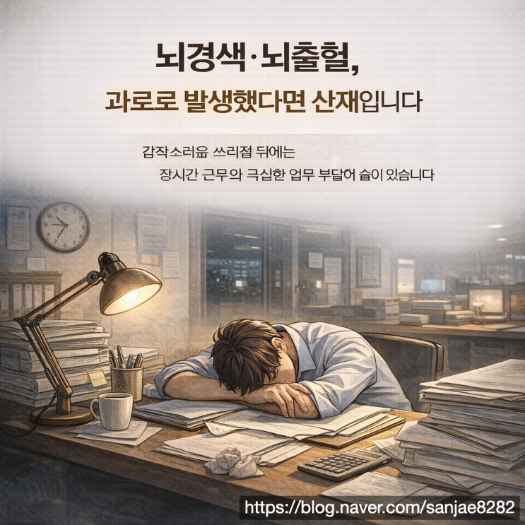  뇌경색·뇌출혈도 산재가 될 수 있을까 승인 기준부터 유족급여까지 정리