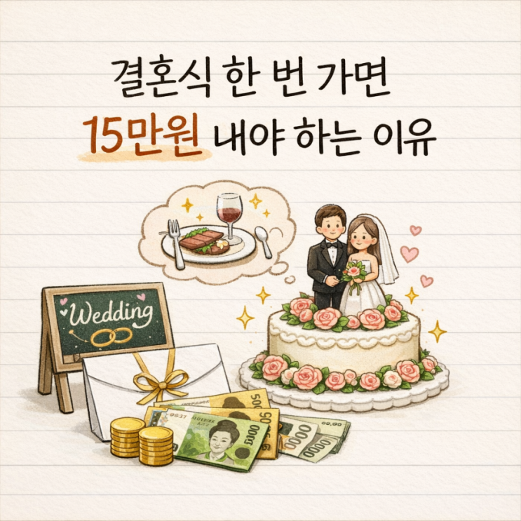  결혼식 한 번 가면 15만원? 이게 정상인 나라일까