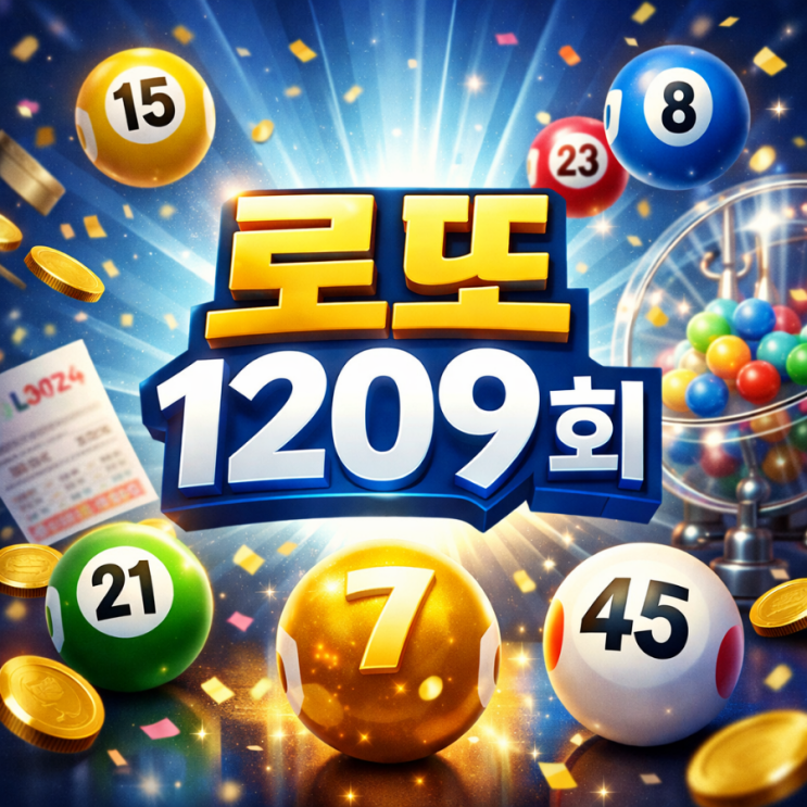  로또 1209회, 평소처럼 샀다간 큰일 난다