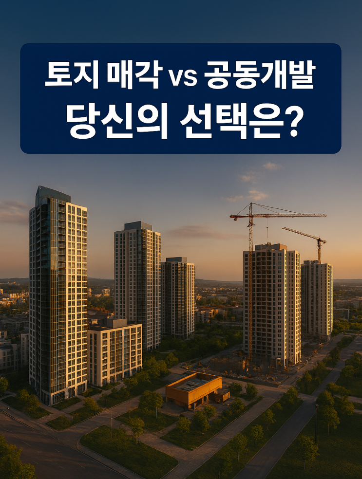  토지 매각 vs 지주 공동개발어떤 선택이 진짜 유리할까? (지주·시행사 필독)