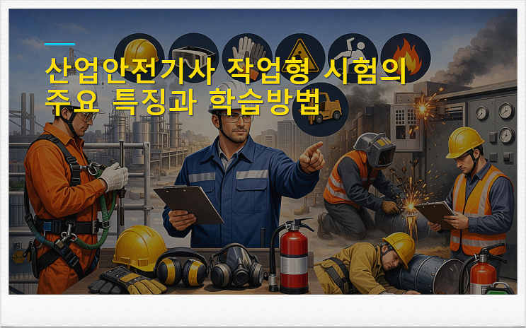  산업안전기사 작업형 시험의 주요 특징과 학습방법을 정리했어요