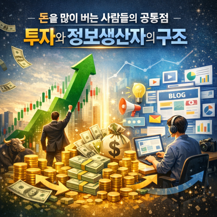  돈을 많이 버는 사람들의 공통점, 투자와 정보생산자의 구조