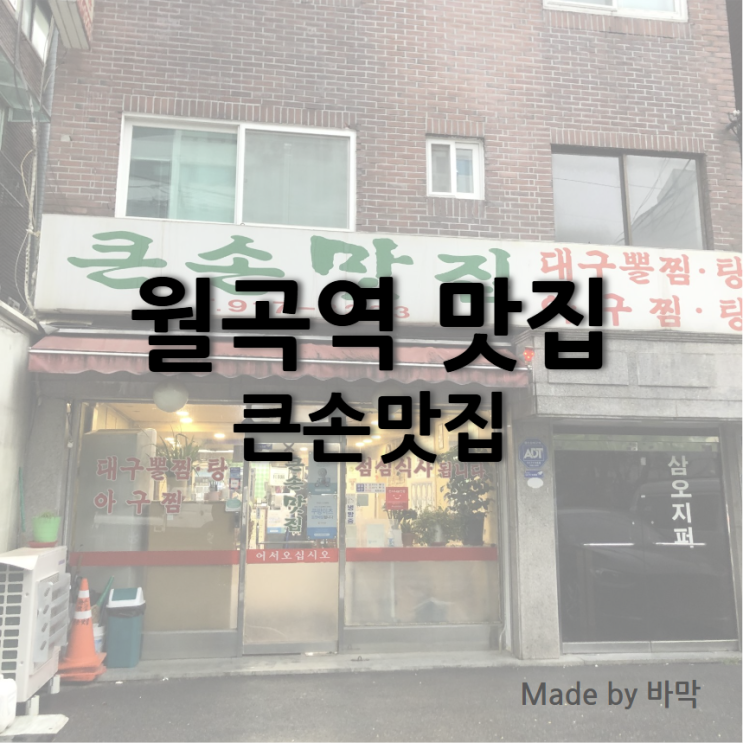  월곡역 대구뽈탕 맛집 큰손맛집