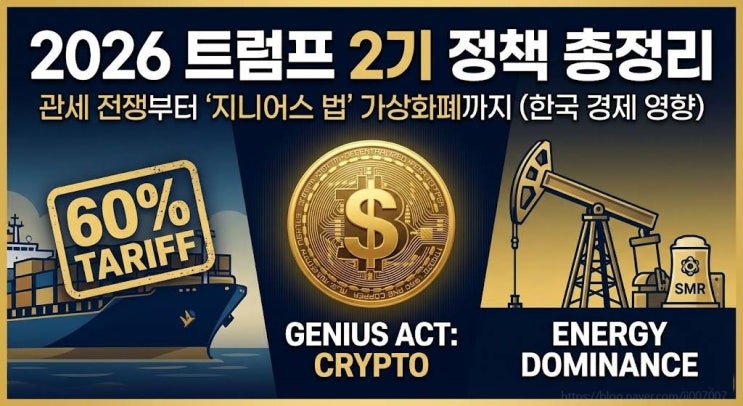  2026년 트럼프 2기 정책 총정리 관세 전쟁부터 지니어스 법 가상화폐까지 (한국 경제 영향)