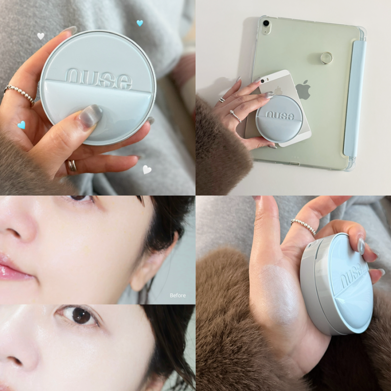누즈 리쥬 토닝 선 쿠션 콜드 후기! 올리브영 선쿠션 추천 블루 쿠션 너무 예쁜데?
