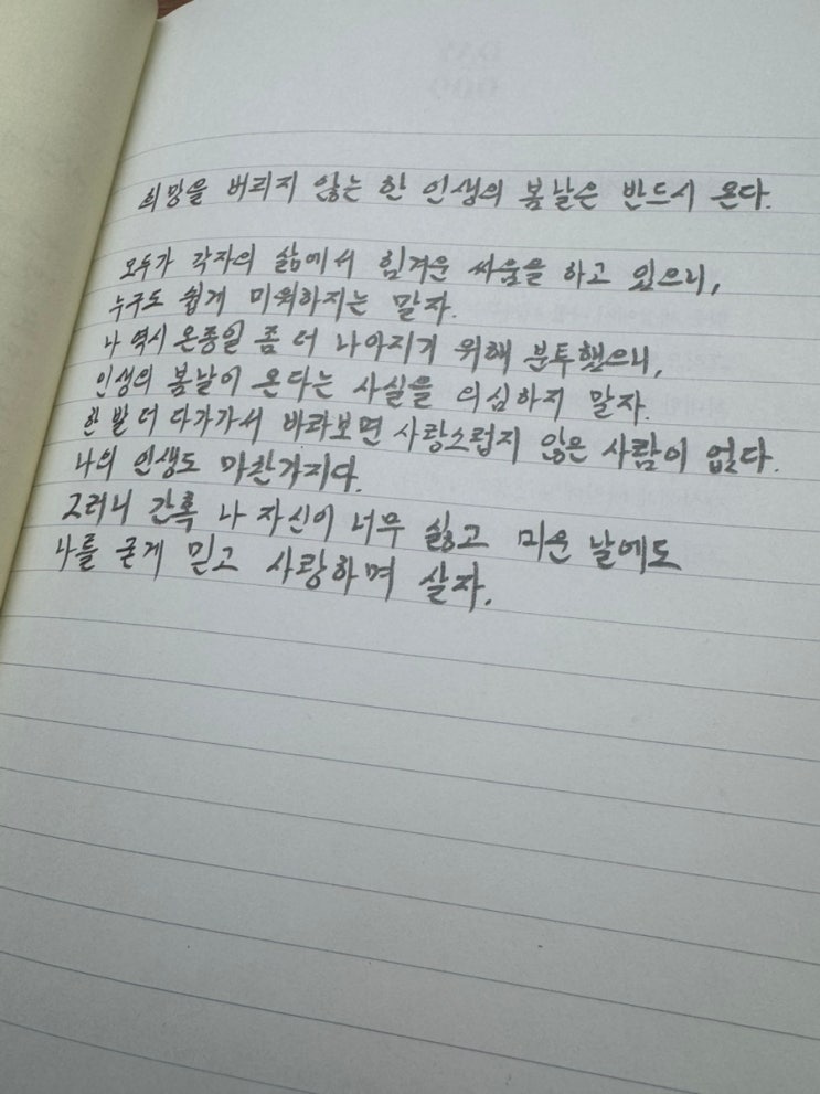  희망을 버리지 않는 한 인생의 봄날은 반드시 온다