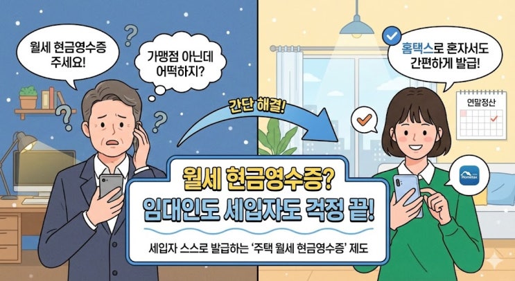  월세도 현금영수증 가능하나요? 주인분이 발급을 안해준다고 하시네요? 임차인이 직접 발행도 가능하나요?