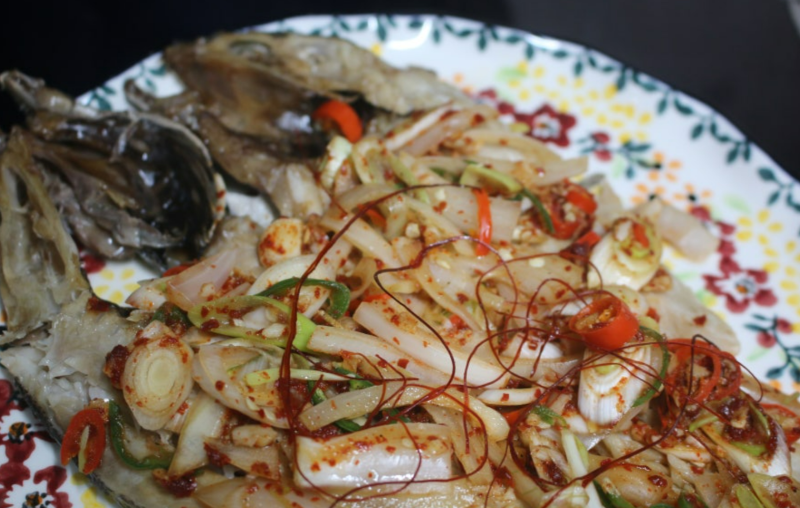 부드럽게 말린 민어찜 반건조 생선찜 양념 레시피