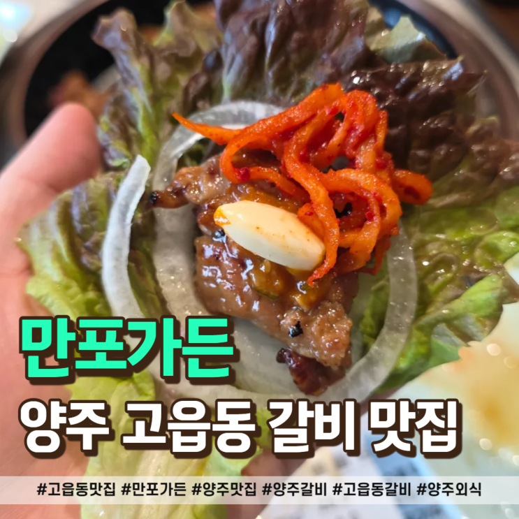  양주 맛집 갈비 고읍동 맛집 넓고 쾌적한 갈비집 찾는다면 만포가든 추천