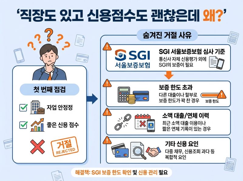 핸드폰 할부 한도 부족 해결법: 서울보증보험 한도 조회 가이드