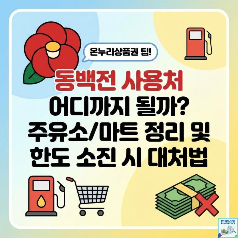 동백전 사용처 어디까지 될까? 주유소/마트 정리 및 한도 소진 시 대처법