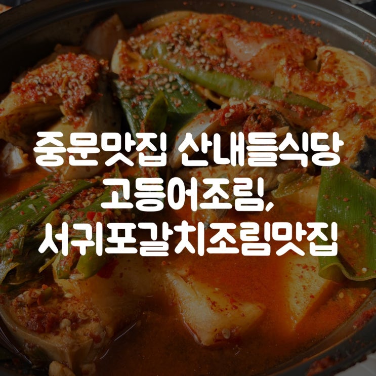  중문맛집 산내들식당 | 고등어조림 서귀포갈치조림맛집 리뷰