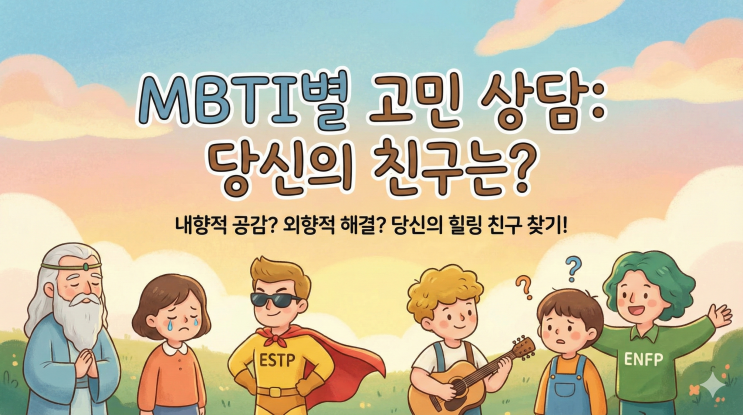 MBTI별 고민 들어주는 스타일, 당신의 친구는 어떻게 들어주나요?
