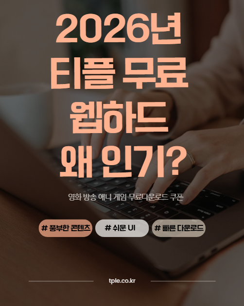  2026년 2월 기준 티플(TPLE) 무료 웹하드 추천 & 선택 이유