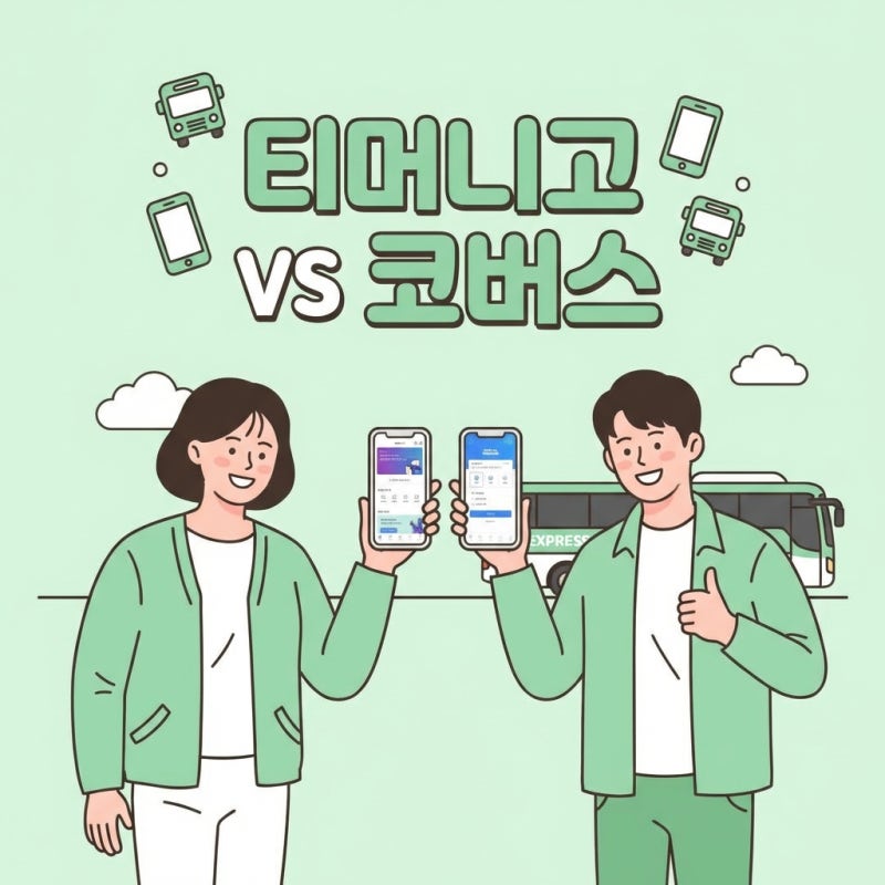 고속버스 예매 방법 티머니고 vs 코버스 비교